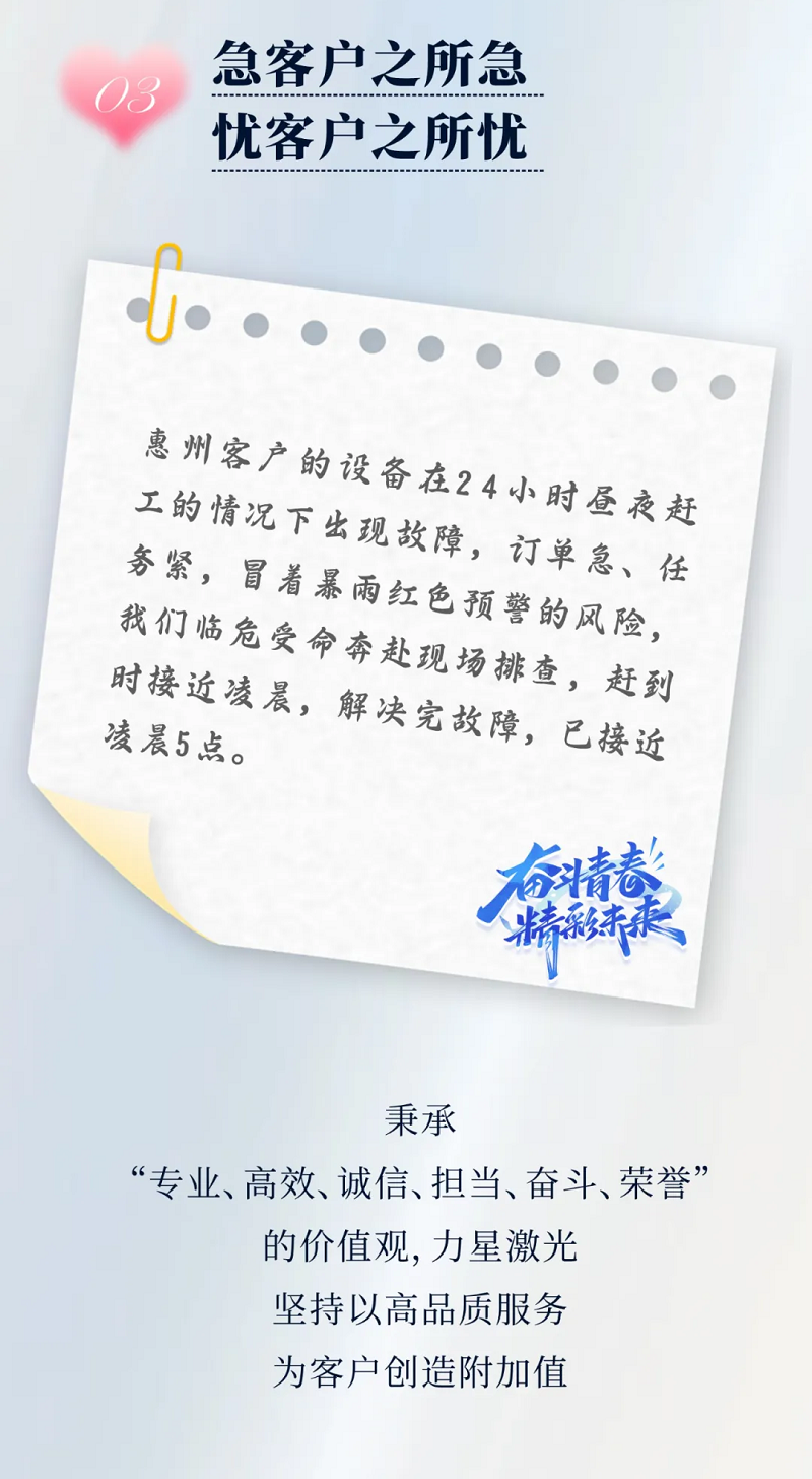 力星激光服务怎么样？力星用五星1号站娱乐平台的售后服务贴心为您解忧！